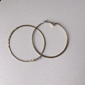 Gold Plates Hoop Earrings